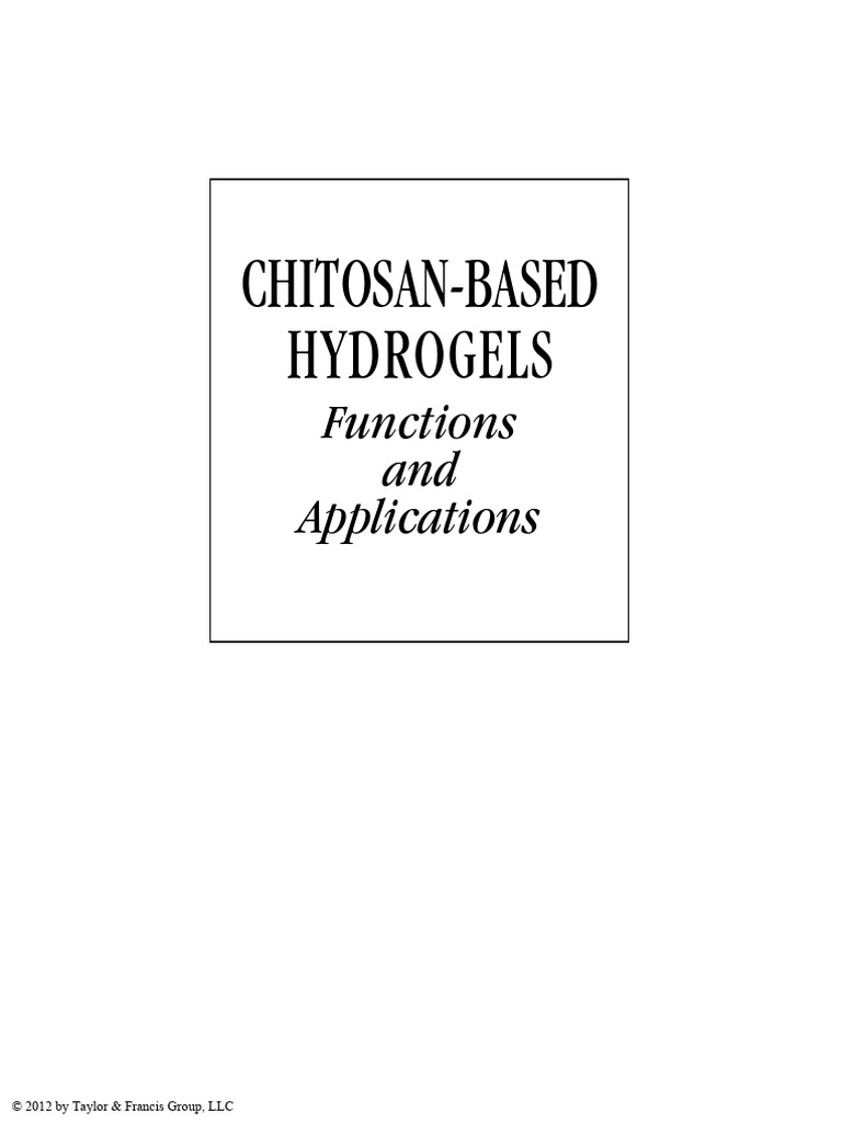 Chitosan Based Hydrogels | PDF | Sodium Hydroxide | Extracellular Matrix