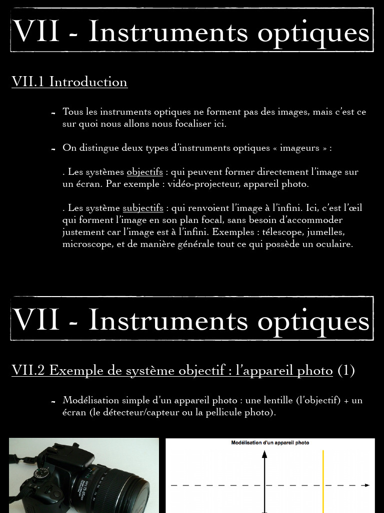 Chap 7 | PDF | Œil humain | Objectif photographique