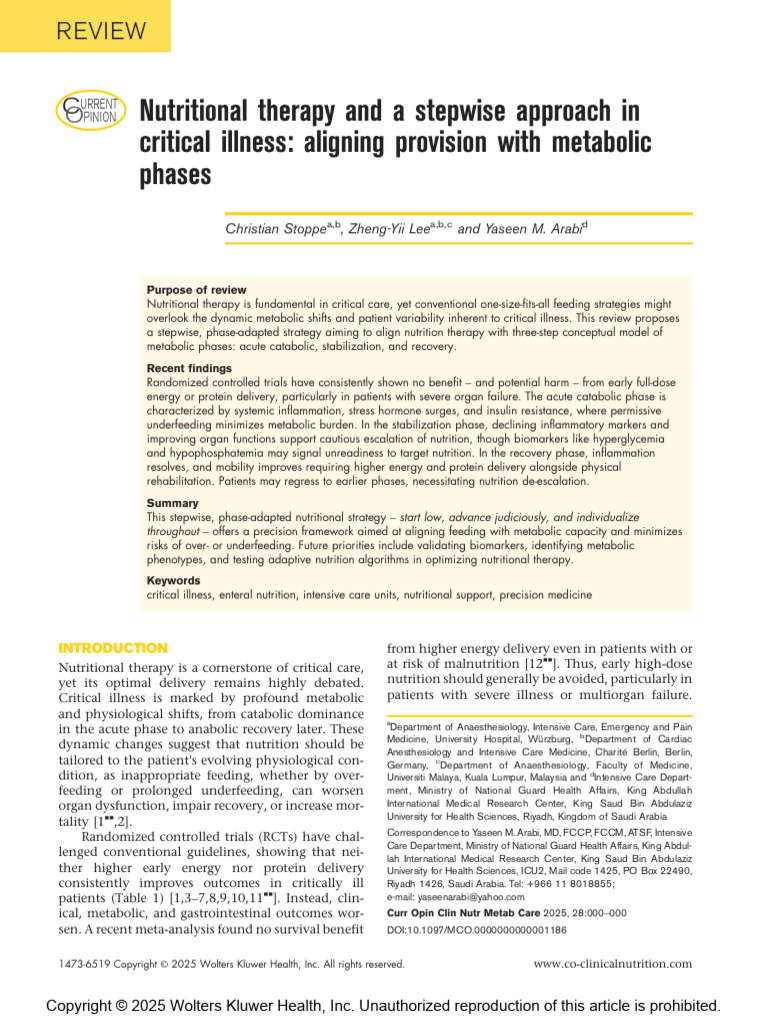 Nutritional - Therapy - and - A - Stepwise - Approach | PDF | Intensive ...