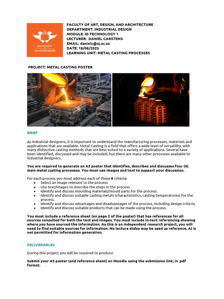 2025 Id Technology 1 - Metal Casting Poster | PDF