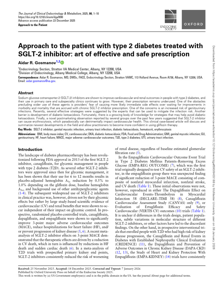 Approach To The Patient With Type 2 Diabetes Treated With SGLT-2 ...