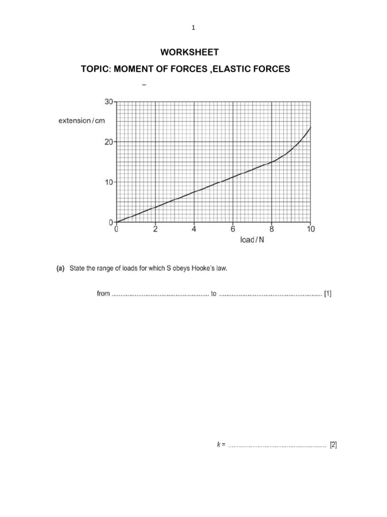 Moment of Forces, Elastic Forces | PDF | Force | Length