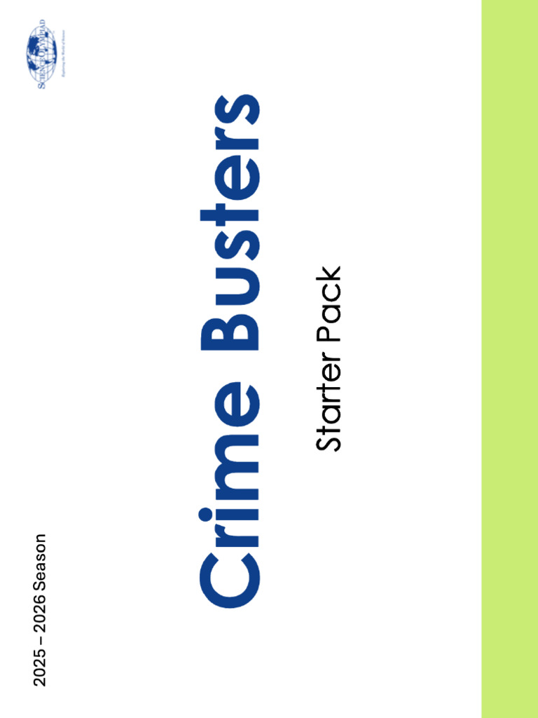 Crime Busters Starter Pack 25-26 Science Olympiad | PDF