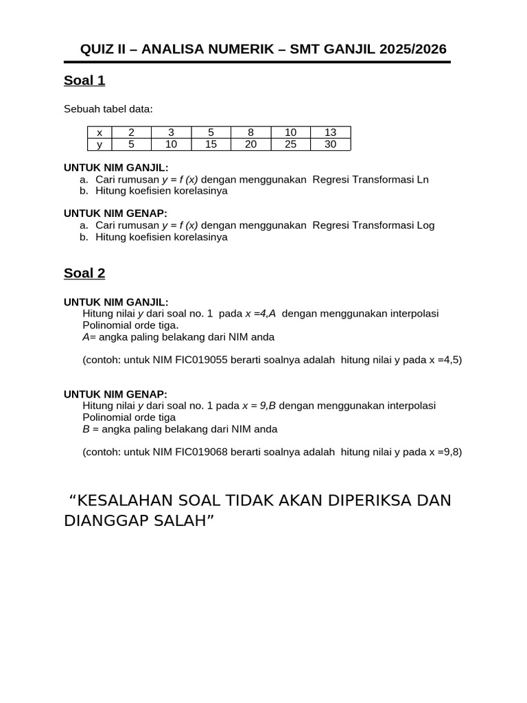 Q2 - Anum Kelas D 2025 | PDF