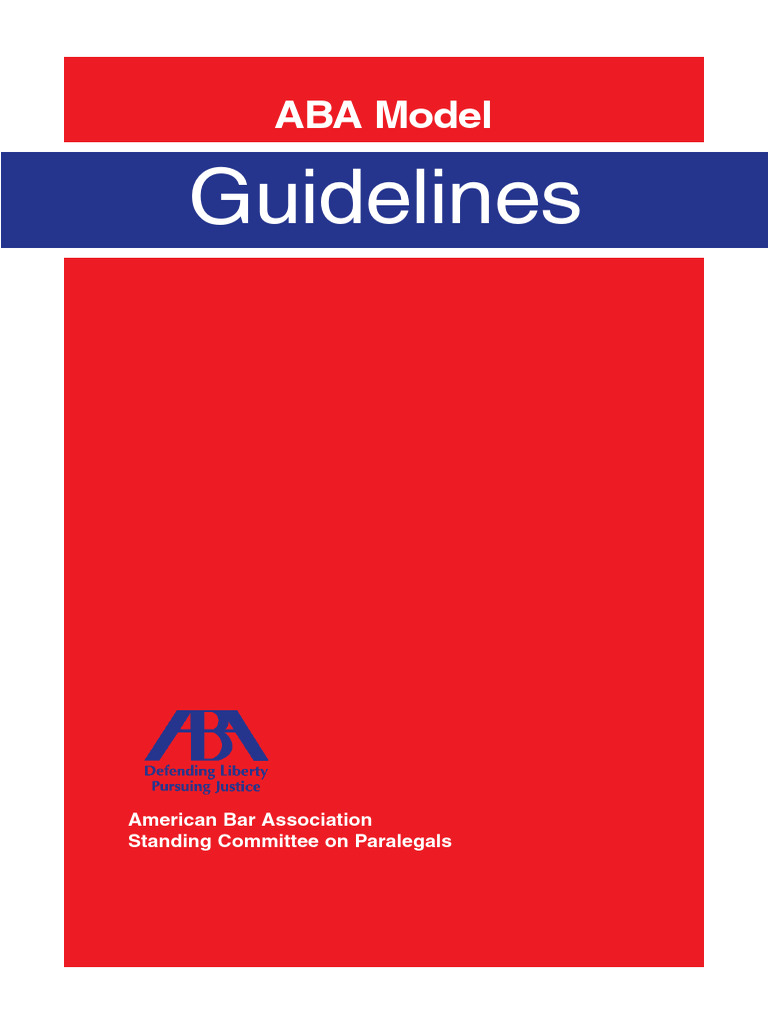 Full ABA Model Guidelines For The Utilization of Paralegals | PDF ...
