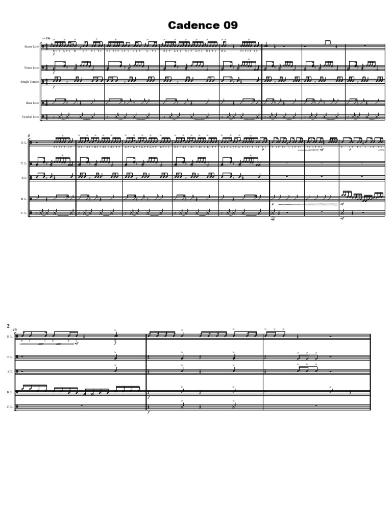 Cadence 09-Score and Parts | PDF | Percussion Instruments