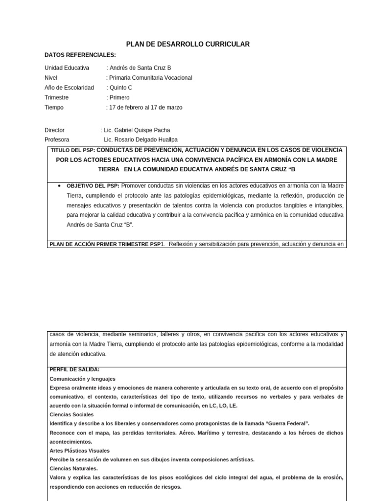 PDC 5to | PDF | Comunicación | Pensamiento