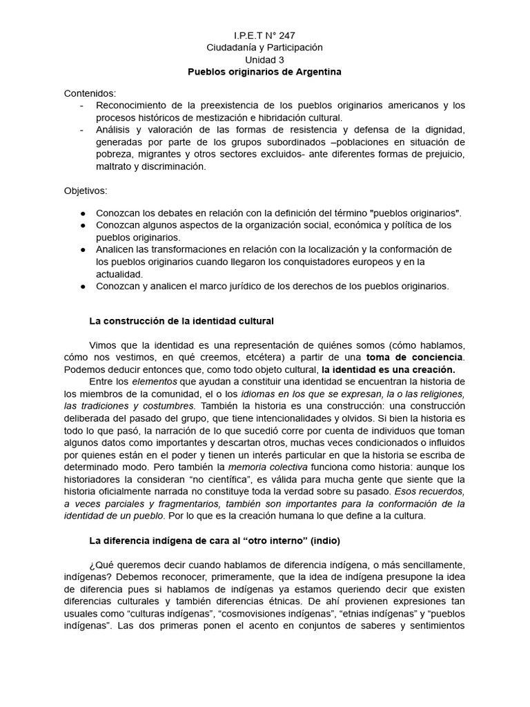 Pueblos Originarios -U3 | PDF | Pueblos Indígenas de las Américas ...