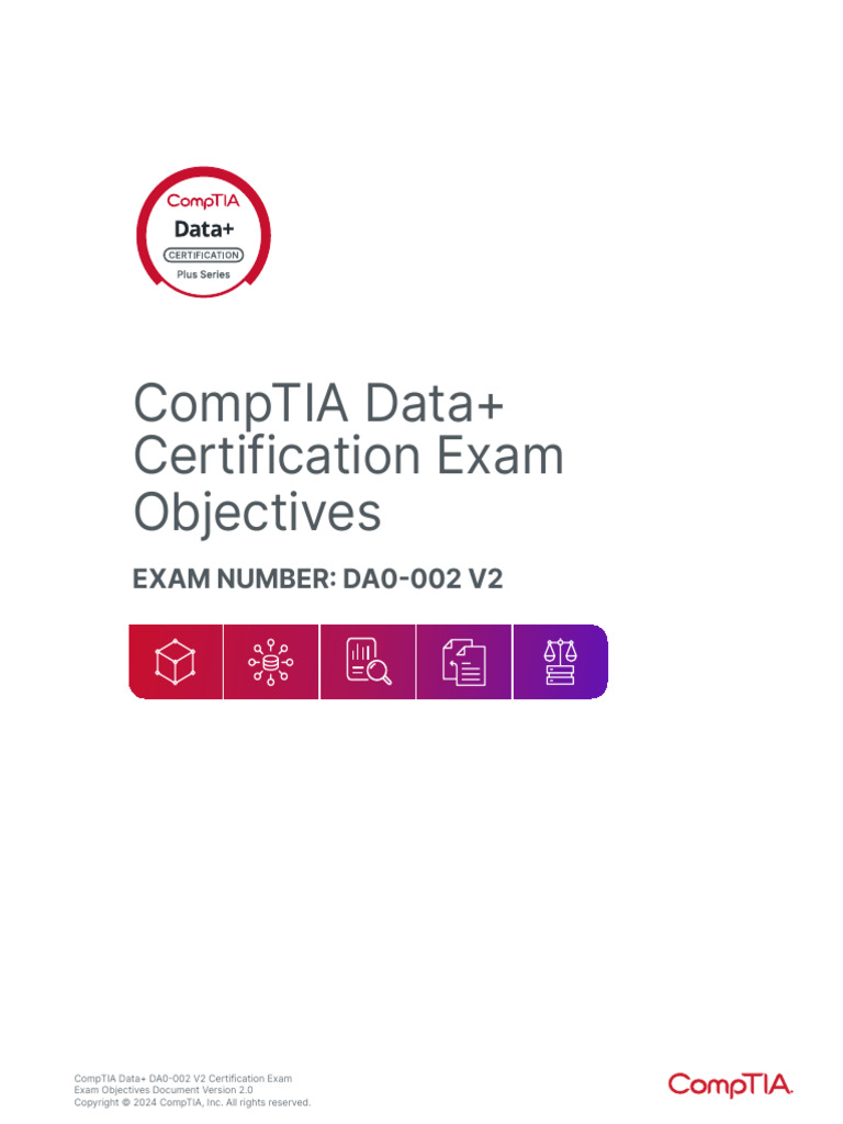 CompTIA Data+ DA0-002 Exam Objectives (2.0) | PDF | Databases | Sql