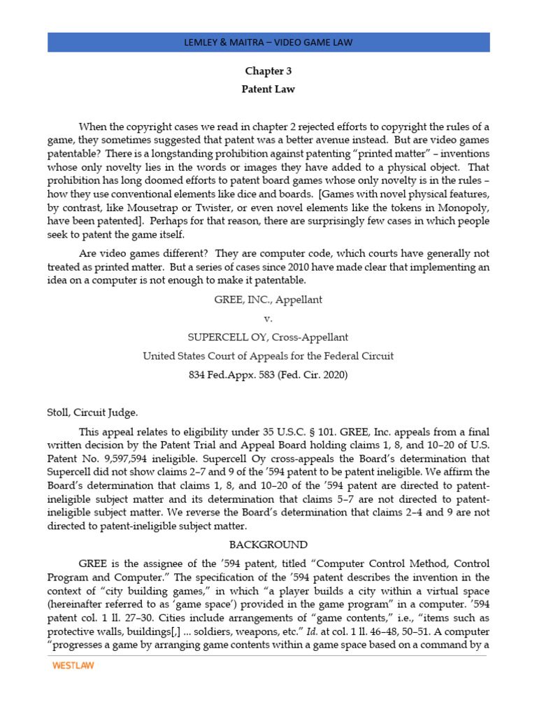 Chapter 3 Patent Chapter | PDF | Intellectual Property Law | Patent Law