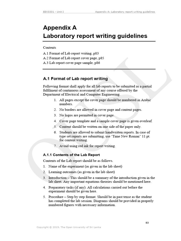Unit I - Appendix A | PDF