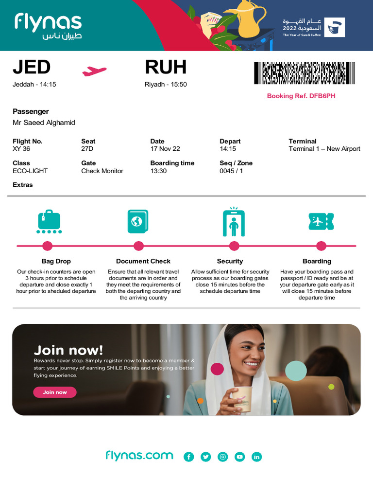 JED RUH: Passenger | PDF