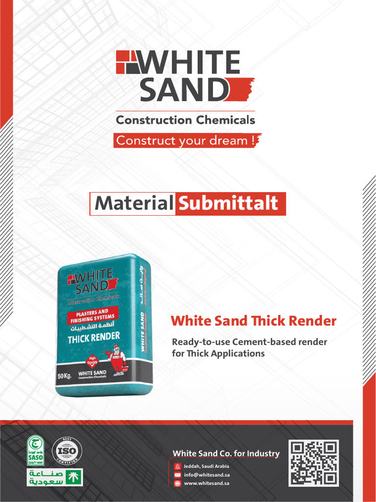 White Sand Thick Render - Sub | PDF | Concrete | Plaster
