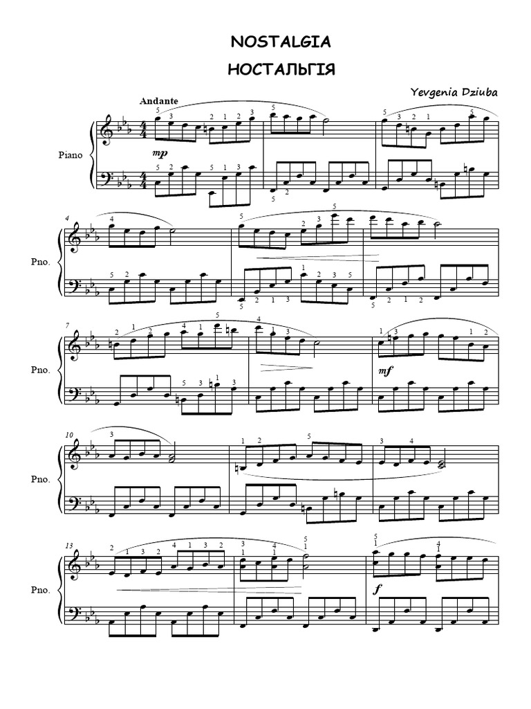 Nostalgia | PDF