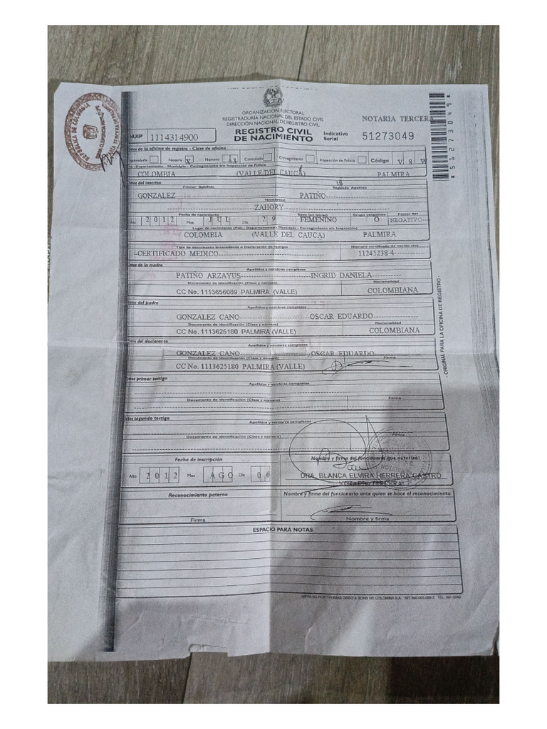Sahory Registro PDF | PDF