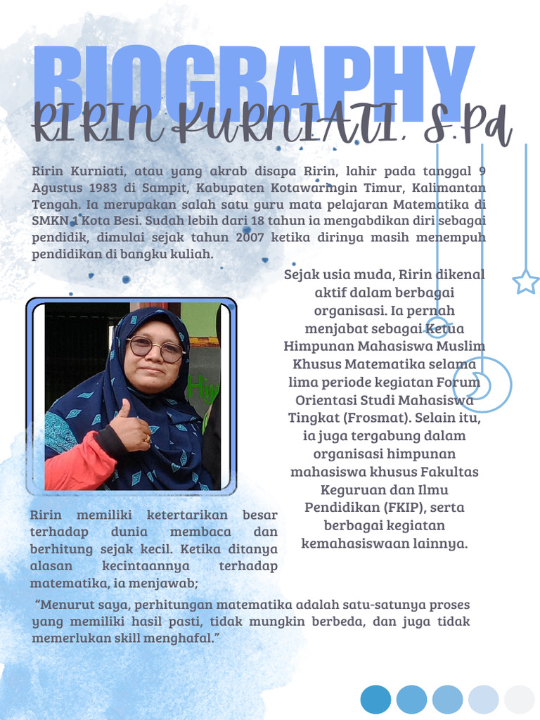 Biography Genre Poster in Blue Bold Illustrative Style | PDF