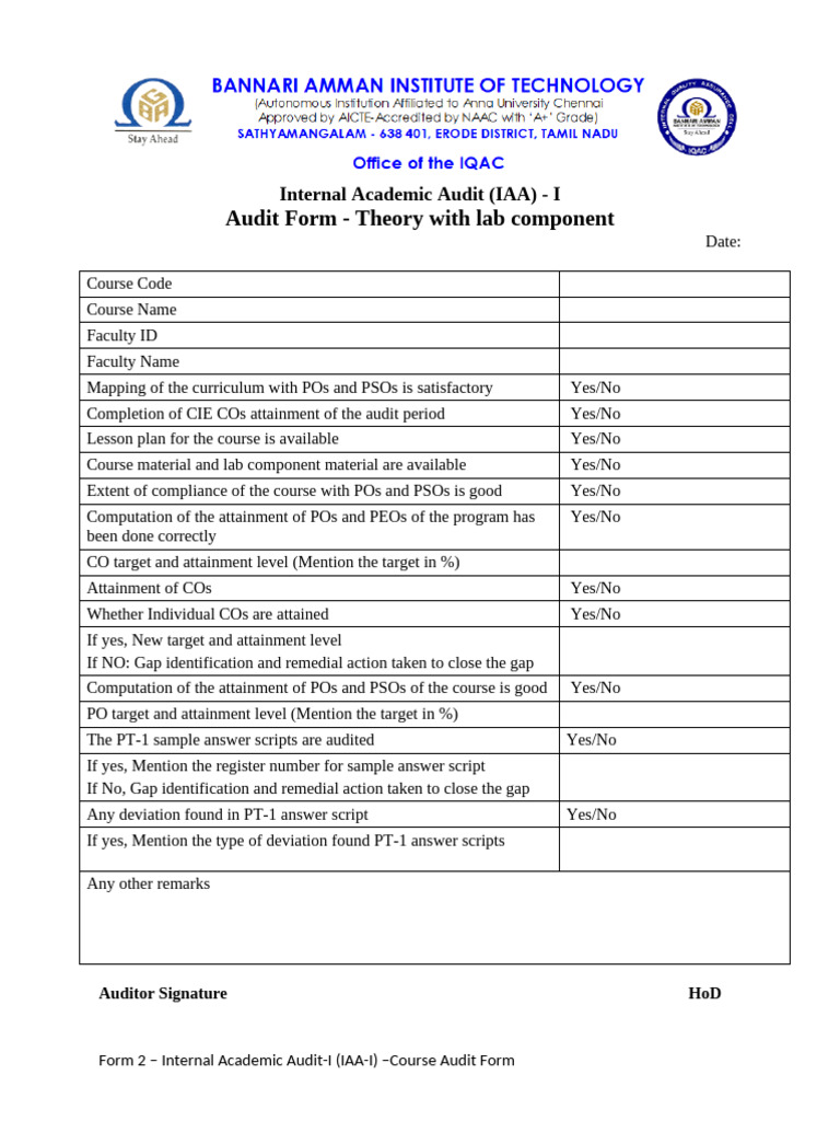 IAA-I - Theory + Lab | PDF