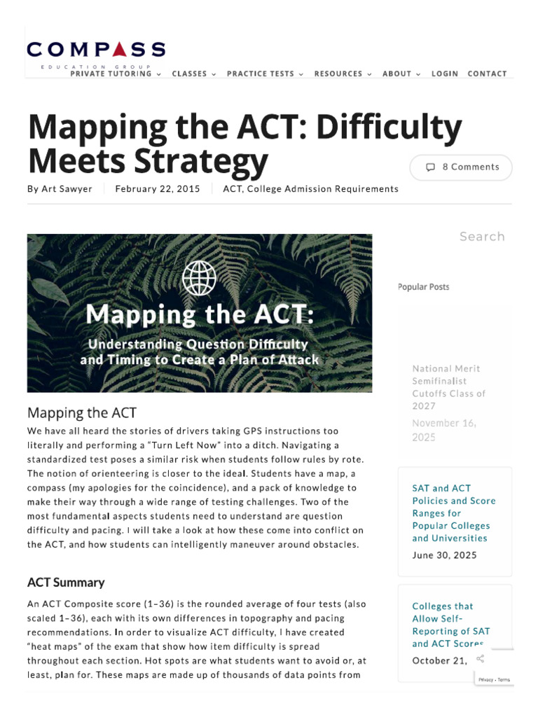 Compass Education Group. (2025). Mapping the ACT | PDF
