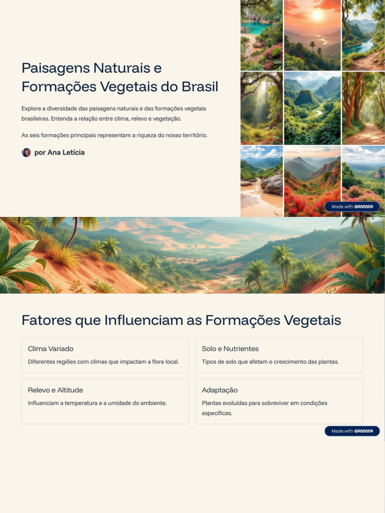 Paisagens Naturais e Formacoes Vegetais Do Brasil | PDF | Vegetação ...