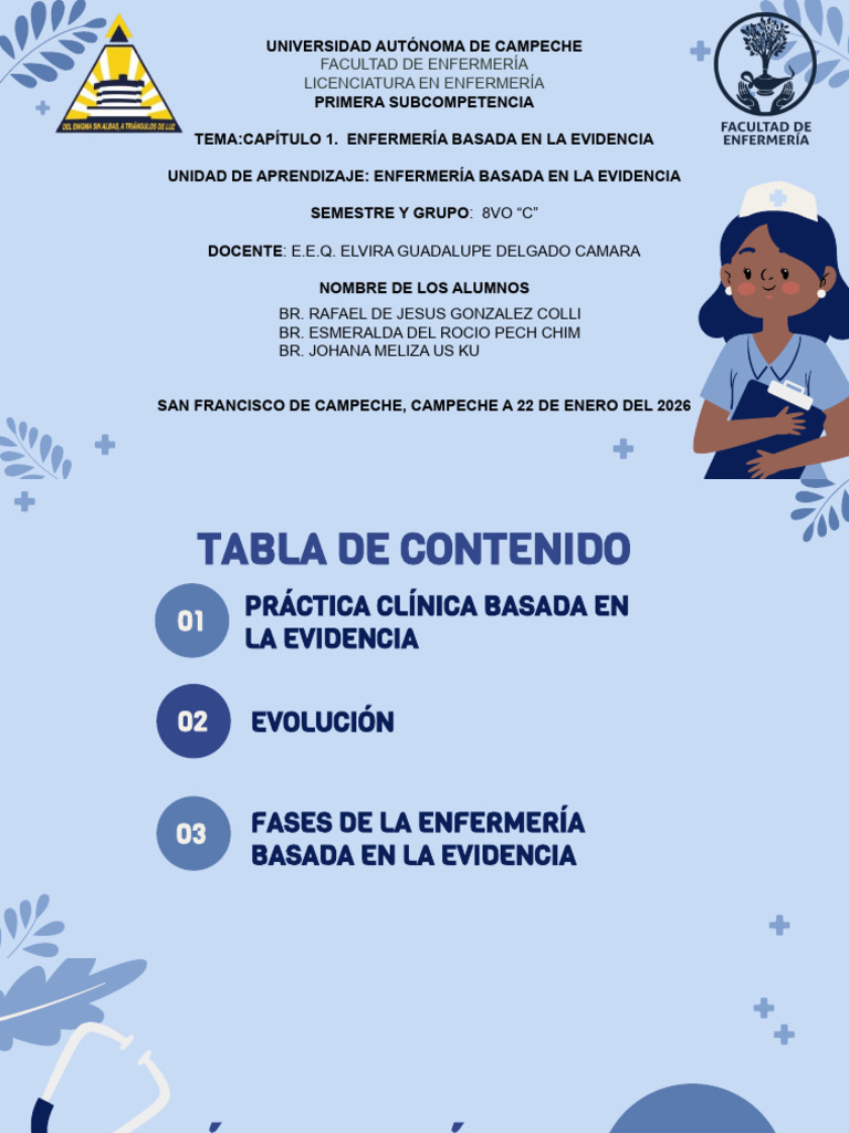 Equipo 1. Enfermería Basada en La Evidencia | PDF | Evidencia basada en ...