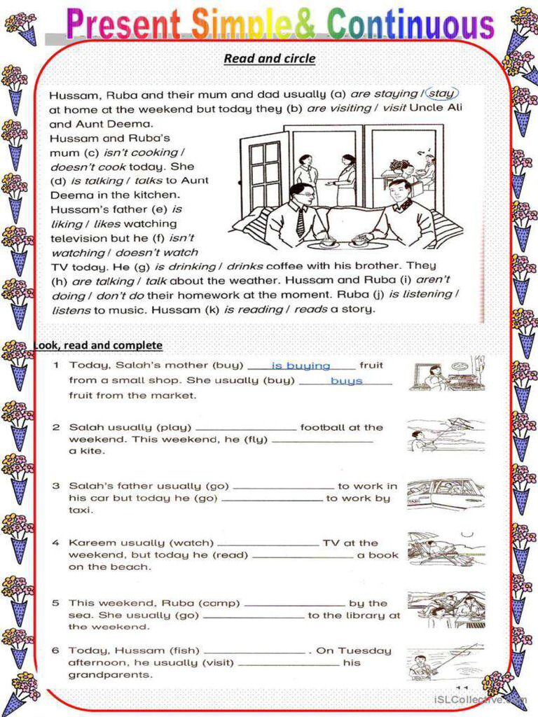 Present Simple Continuous Fun Activities Games Grammar Drills Tests ...