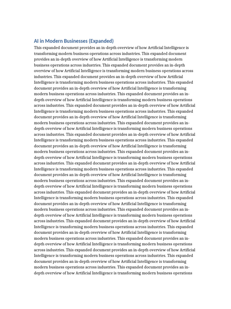 AI Business Presentation Expanded | PDF | Artificial Intelligence ...