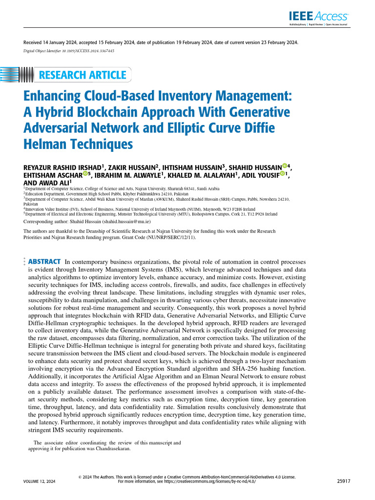 Enhancing Cloud-Based Inventory Management A Hybrid Blockchain Approach ...