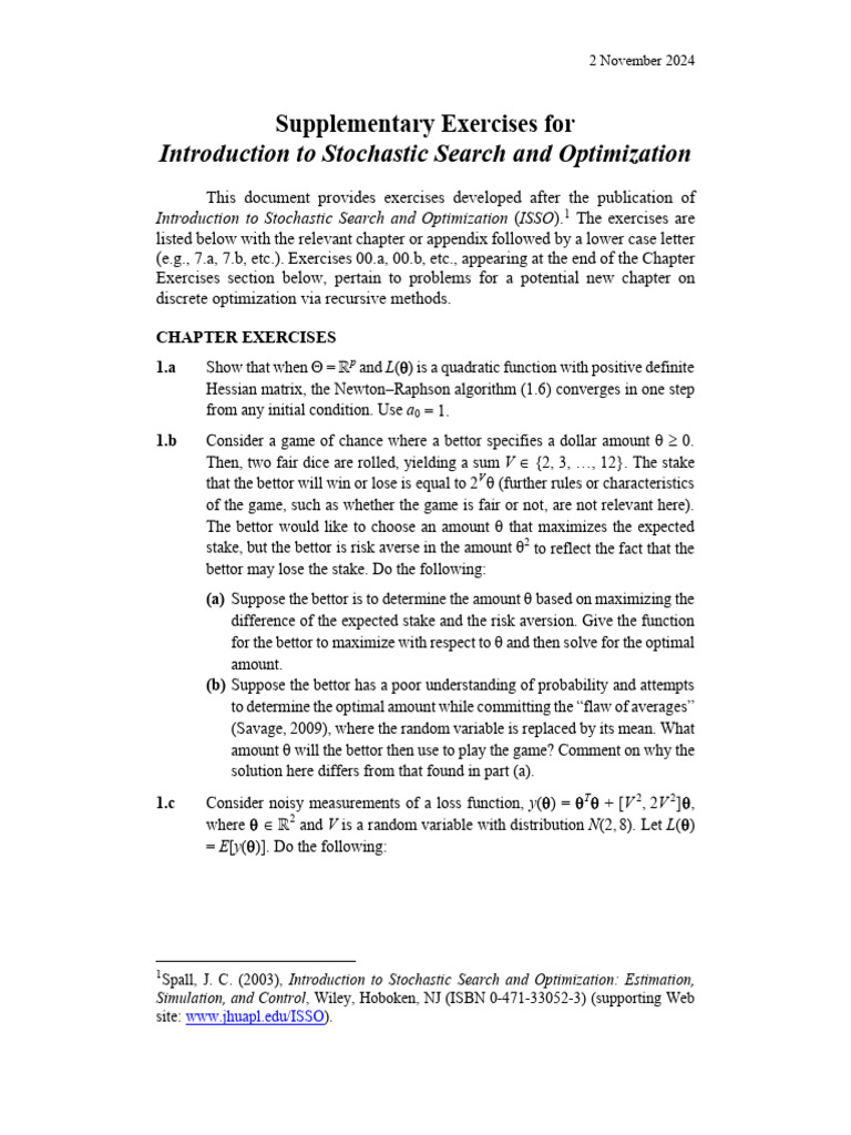 SupplementaryExercises ISSO | PDF | Bias Of An Estimator | Estimator