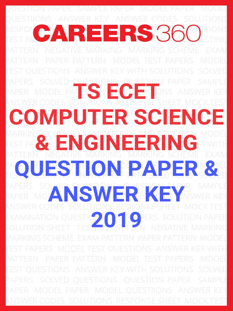 TS ECET Question Paper and Answer Key Computer Science and Engineering ...