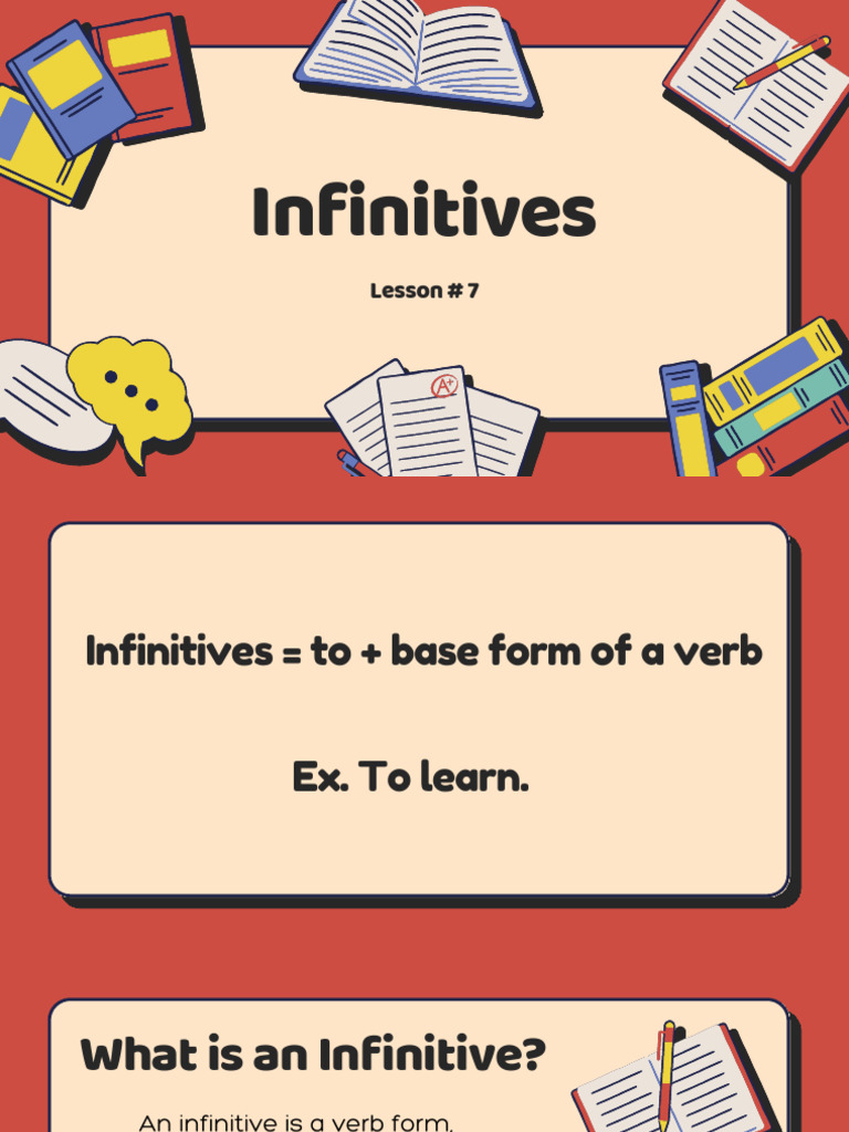 Lesson-7 Infinitives | PDF