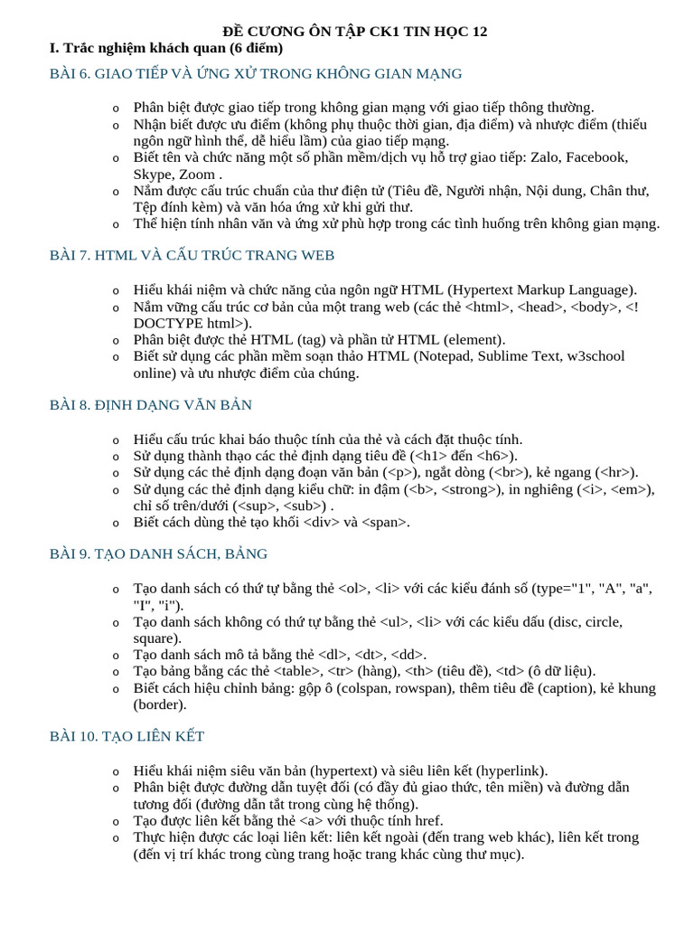 DeCuong CK1 | PDF