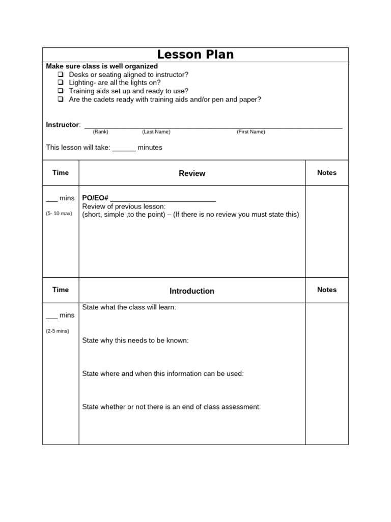 Lesson Template | PDF | Learning | Cognition