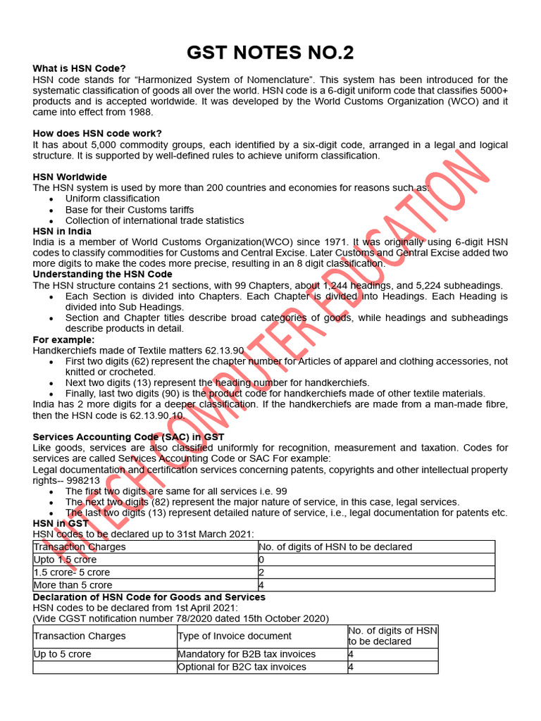 GST Notes 2 | PDF | Textiles | Materials