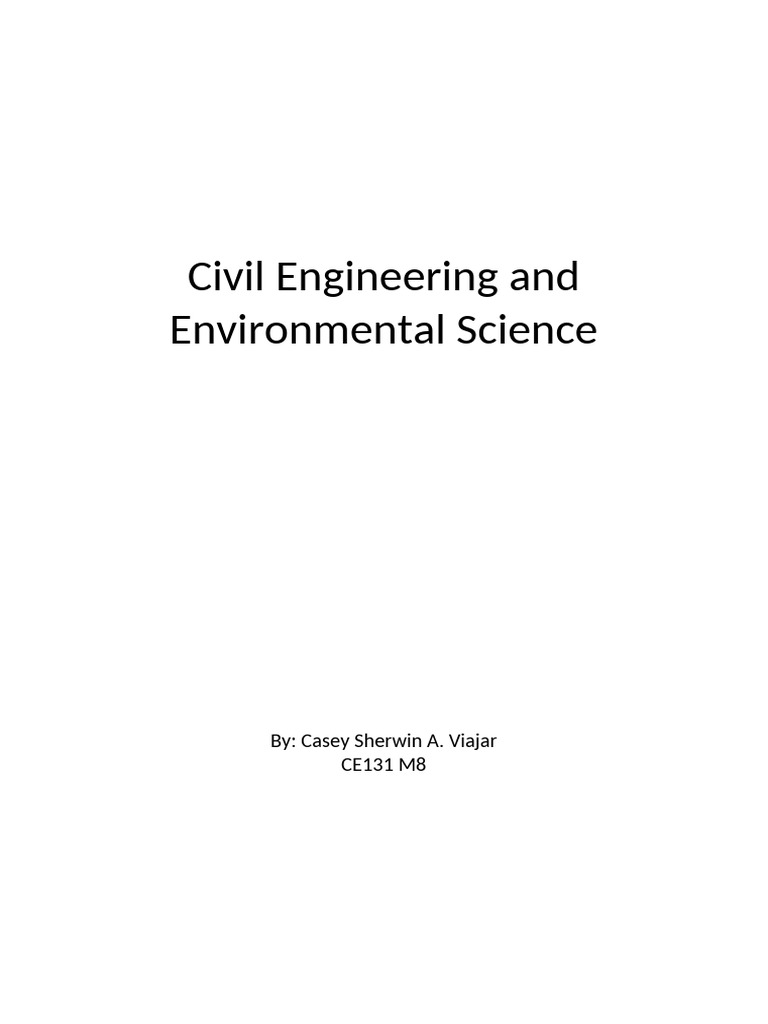 Civil Engineering and Environmental Science | PDF | Environmental ...