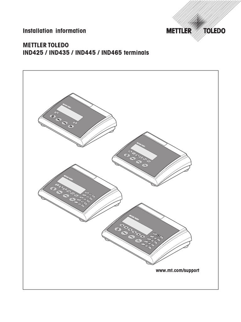IND445 Installation Instruction | PDF | Electrical Connector | Calibration