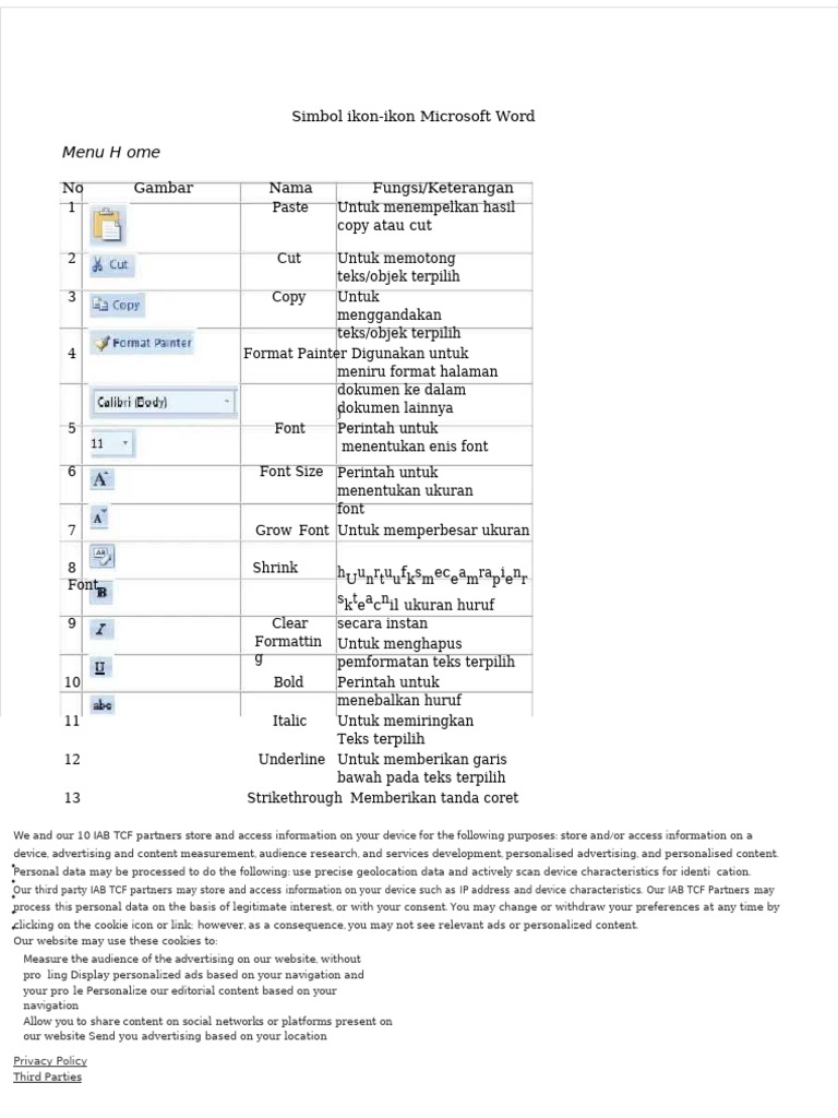 PDF Materi Simbol Ikon Ms Word Compress | PDF