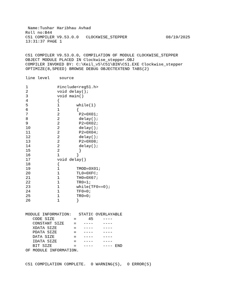 exp no 4 clock | PDF