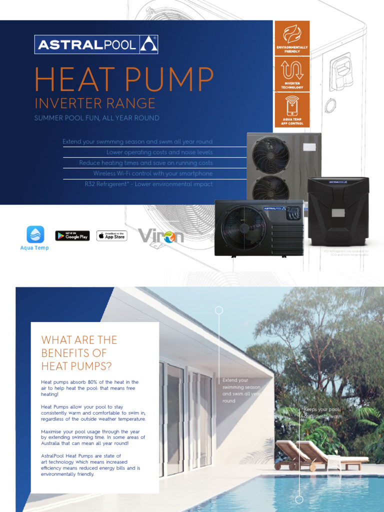 AstralPool Heat Pump Range Brochure Web | PDF | Heat Pump | Heat