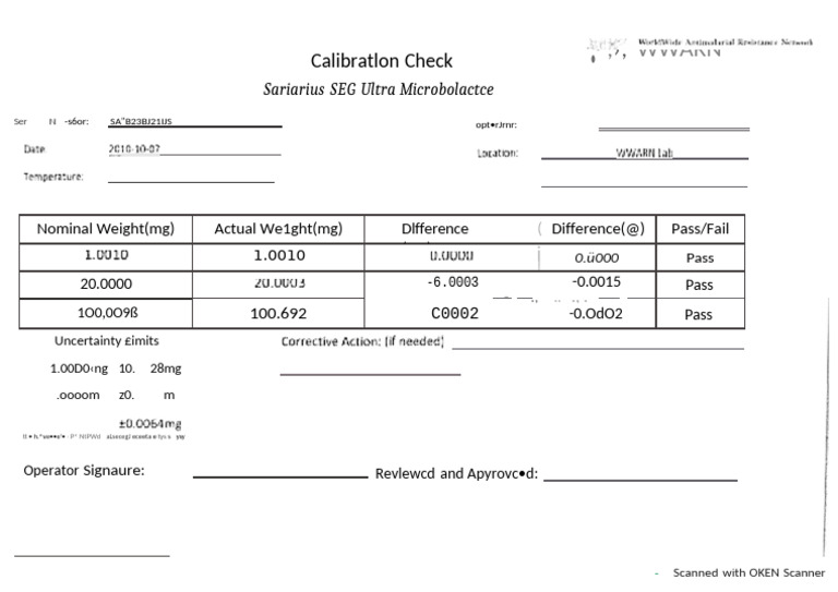 Calibration Check | PDF