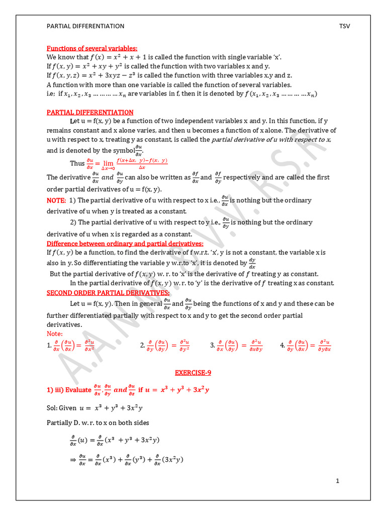 05-07-2021 MATHS NOTES | PDF | Derivative | Variable (Mathematics)