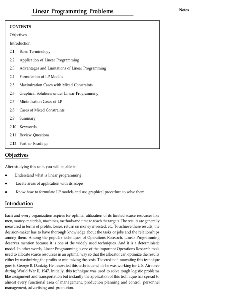 Unit 2 - Artificial Variable Technique | PDF | Mathematical ...