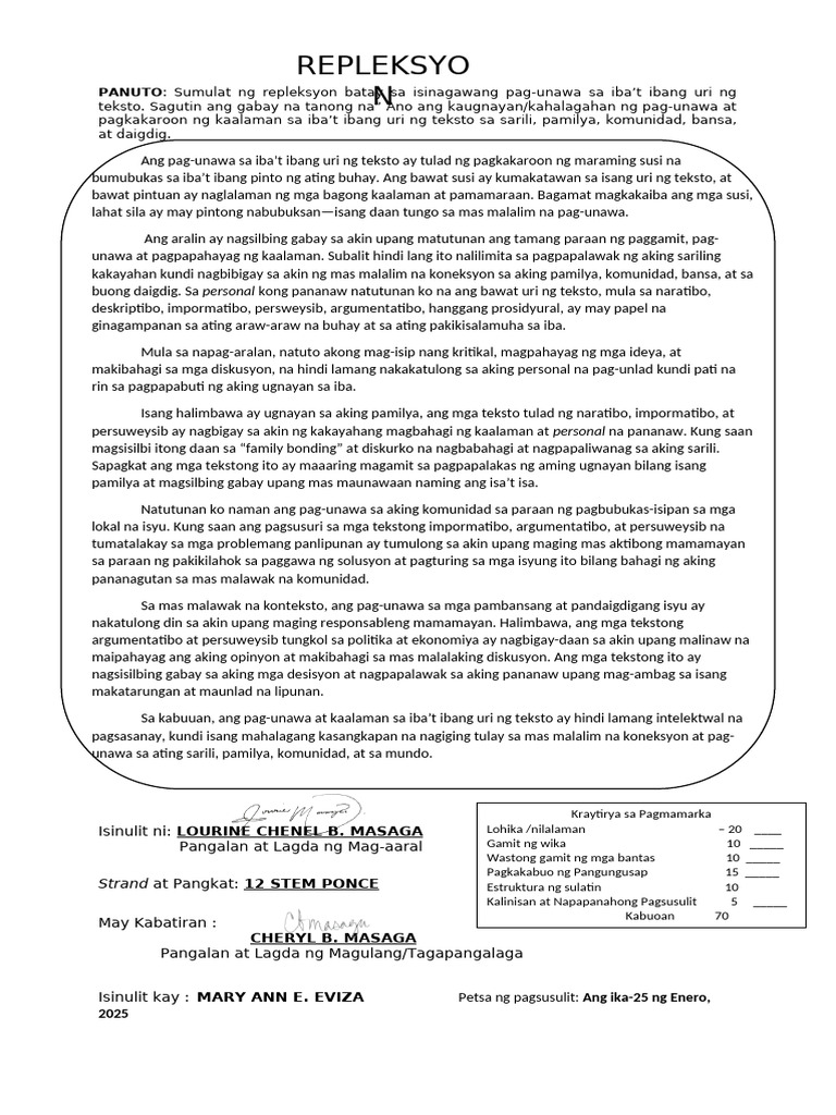 Repleksyon | PDF