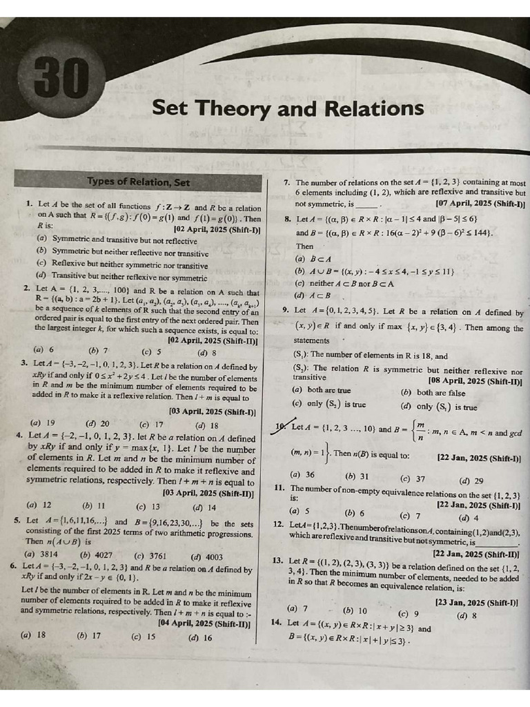 03 Set and Relations | PDF