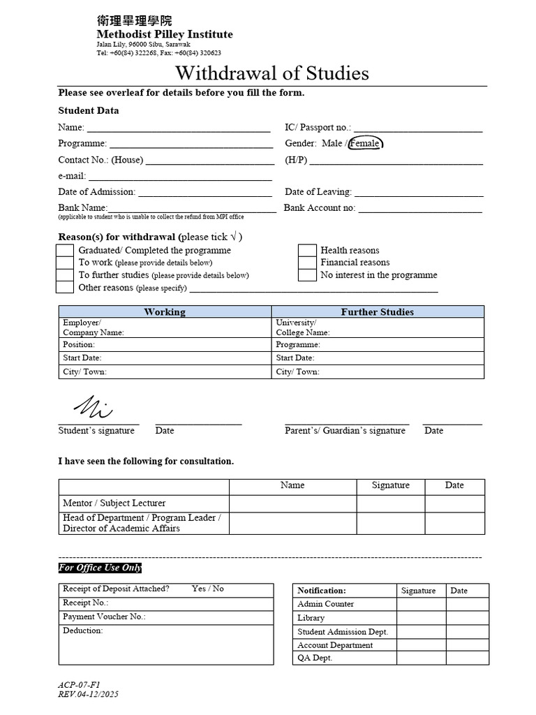 Withdrawal of Studies | PDF