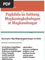 kasingkahulugan at kasalungat