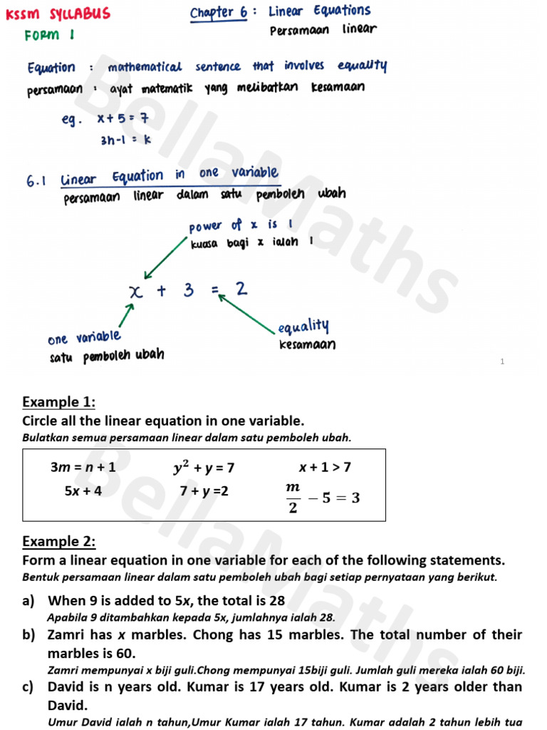 FORM 1 Chapter 6 | PDF