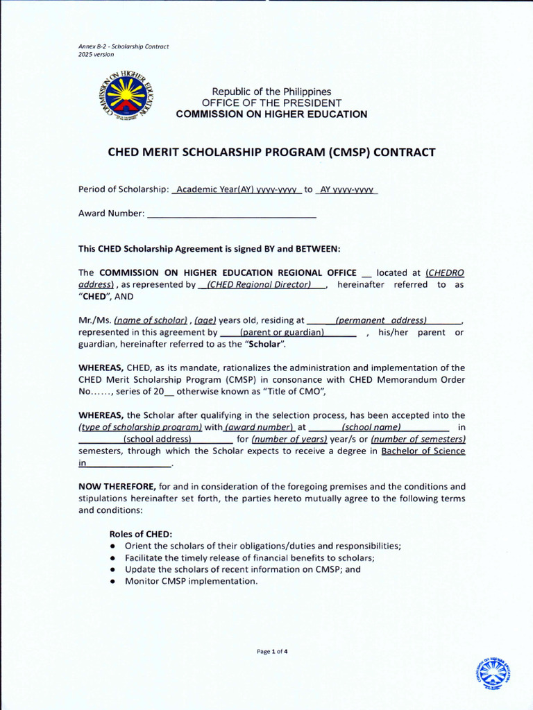 Annex B 2 CMSP Contract | PDF