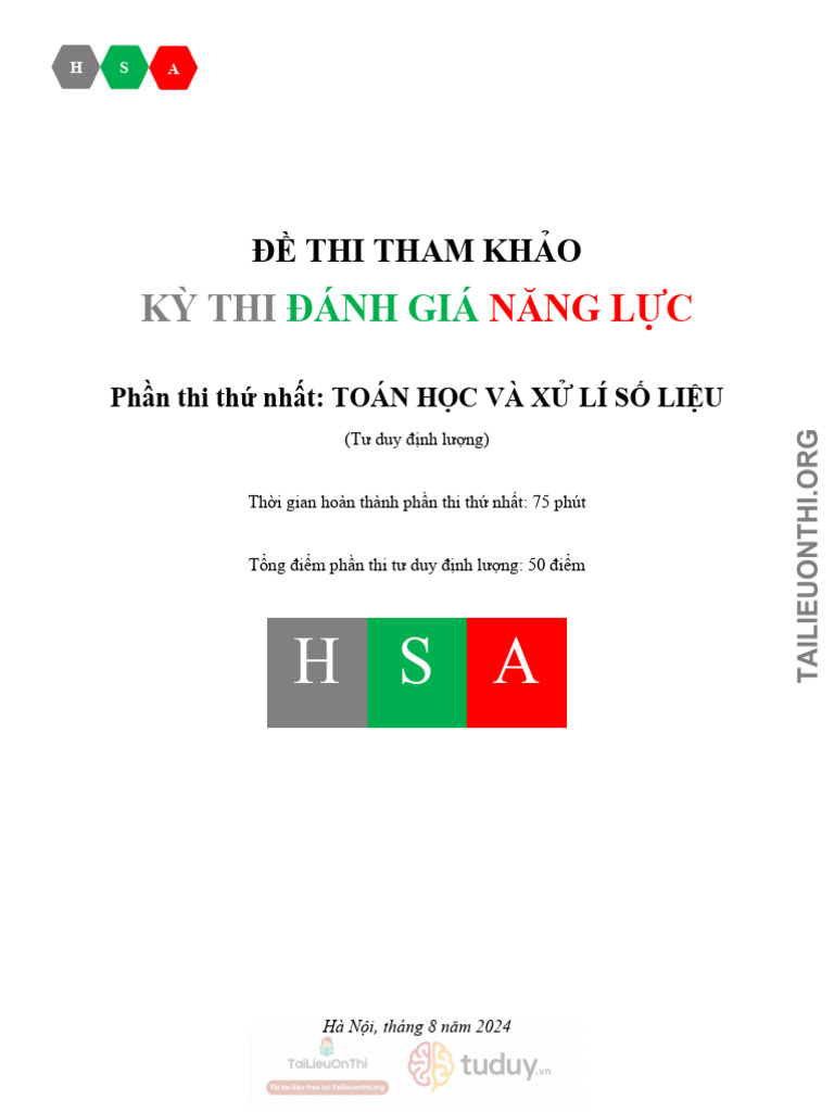Toán Hsa - Key | PDF