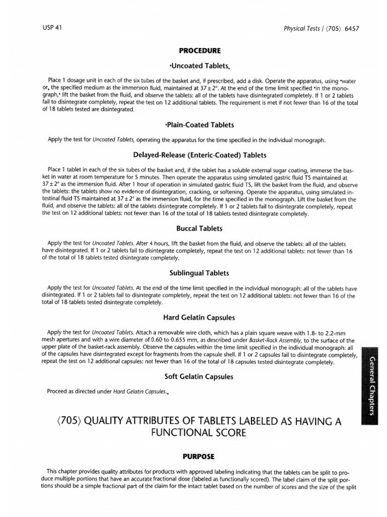705 - Quality Attribute of Tablet Scoring | PDF