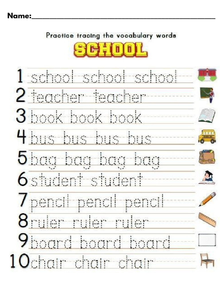 Tracing Words and Sentences | PDF